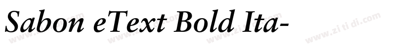Sabon eText Bold Ita字体转换